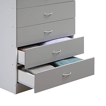 Hodedah チェスト グレー 7段 上段2段鍵付き 【日本正規輸入品】 Amazon.co.jp: Hodedah チェスト グレー 7段 上段2段鍵付き